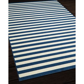 Striped Navy Indoor/outdoor Rug (23 X 4)