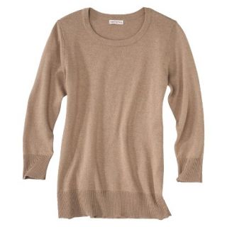 Merona Womens 3/4 Sleeve Pullover Sweater   Tan   XXL