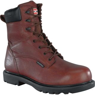 Iron Age Hauler 8In Waterproof EH Composite Toe Work Boot   Brown, Size 8 1/2