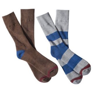 dENiZEN from the Levis brand Mens 2pk Wide Stripe Crew Socks   Grey/Assorted