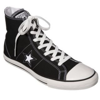 Mens Converse One Star Hi Top Lace up shoe   Black 9