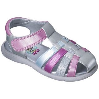 Toddler Girls Rachel Shoes Summertime Sandals   Silver 6