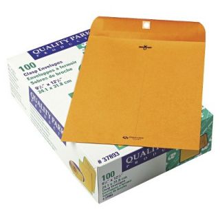 Quality Park Clasp Envelope, 28 lb, Brown (100 Per Box)
