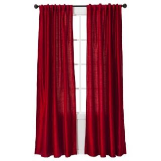 Threshold Faux Silk Window Panel   Red (54x95)
