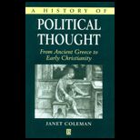History of Political Thought  From Ancient Greece to Early Christianity