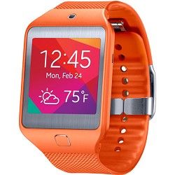 Samsung Gear 2 Neo Dust and Water Resistant Orange Watch with Heart Rate Sensor