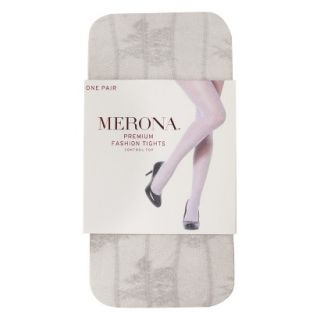 Merona Control Top Sheer Womens Tights   Floral Gray M/L