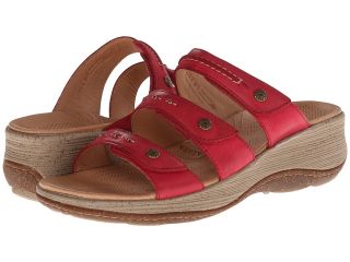 Acorn Vista Wedge 3 Strap Womens Sandals (Red)