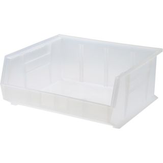 Quantum Storage Stack and Hang Bin   14 3/4 Inch x 16 1/2 Inch x 7 Inch, Clear,