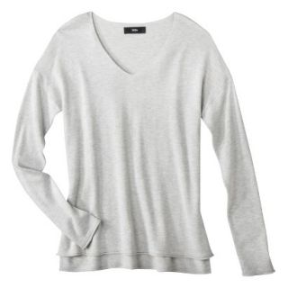 Mossimo Womens V Neck Pullover Sweater   Heather Gray XXL