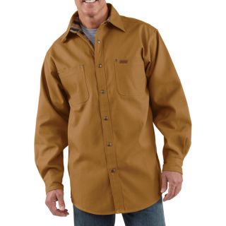 Carhartt Canvas Shirt Jacket   Carhartt Brown, Large Tall, Model S296