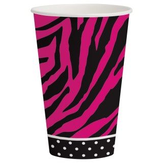Pink Zebra Boutique 12 oz. Paper Cups