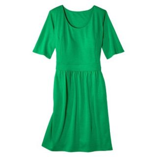 Merona Womens Plus Size Elbow Sleeve Ponte Dress   Green 3
