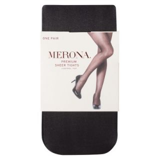 Merona Control Top Sheer Womens Tights   Black 2X