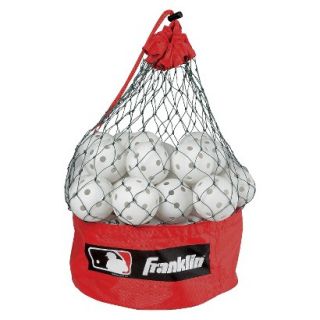 Franklin Sports MLB 50 Count Indestruct A Balls Baseballs with Bag   White