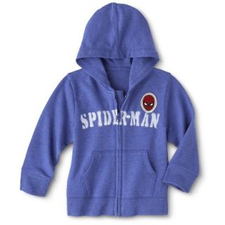 Spider Man Infant Toddler Boys Zip Up Hoodie   Liberty Blue 5T