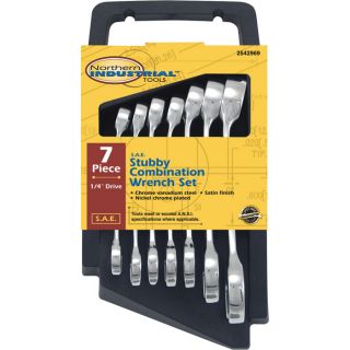  Stubby Combination Wrenches   7 Pc. SAE Set