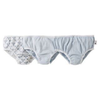 Burts Bees Baby Toddler Girls 3  pack Panty   Sky 4T