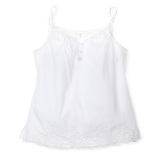 Gilligan & OMalley Womens Embroidery Tank   White XL