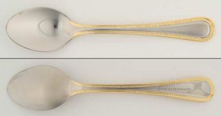 Wallace Regal Pearl (Stainless,Gold Accent) Teaspoon   Stnl,18/10,Gold Beaded Fr