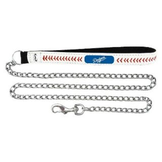 Los Angeles Dodgers Baseball Leather 2.5mm Chain Leash   M