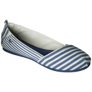 Womens Mad Love Lynnae Striped Loafer   Blue 9.5