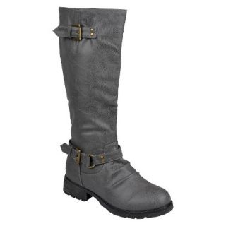 Womens Bamboo By Journee Buckle Boots   Grey 6.5