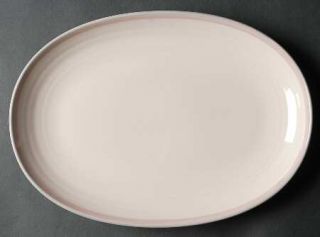 Pfaltzgraff Aura Pink 11 Oval Serving Platter, Fine China Dinnerware   Blue/Gra