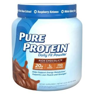 Pure Protein Daily Fit Rich Chocolate Dietary Supplement Powder   19.2 oz