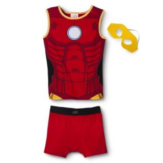 Iron Man Boys Tank/Underwear Set w/ Mask   Red S
