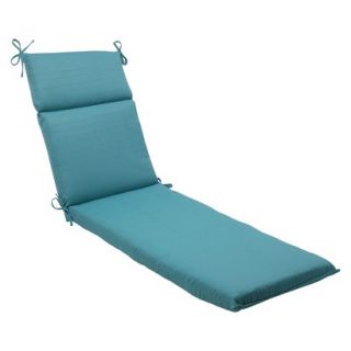 Outdoor Chaise Lounge Cushion   Turquoise Forsyth Solid
