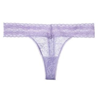 Gilligan & OMalley Womens All Over Lace Thong   Lavender XS