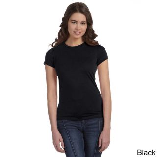 Bella Bella Womens Poly Cotton Short Sleeve T shirt Black Size M (8  10)