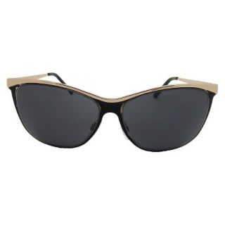 Womens Metal Cateye Sunglasses   Black/Gold