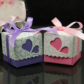 Heart Design Wedding Favors With Ribbon   Set of 50 (More Colors)