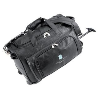 G. Pacific FAA Carry On Approved Koskin Wheeled Duffel Bag   Black