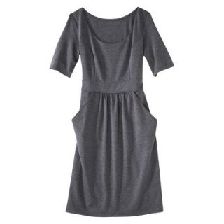 Merona Petites Elbow Sleeve Ponte Dress   Gray XLP