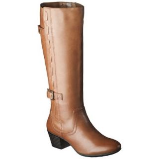 Womens Merona Janie Genuine Leather Tall Boot   Cognac 8