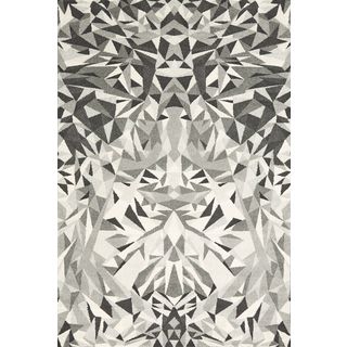 Mida Grey Abstract Polypropylene Rug (8x11)