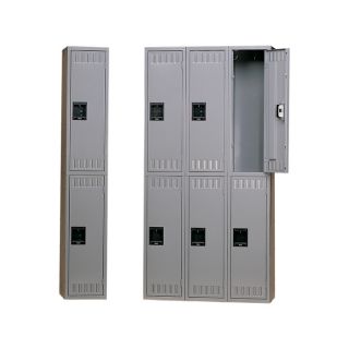 Tennsco Double Tier Locker   12 Inch W x 18 Inch D x 78 Inch H, 1 Wide, Medium