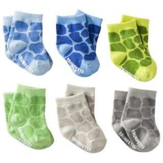 Trumpette Infant Boys 6 Pack Giraffe Pattern Socks   Assorted 0 12M