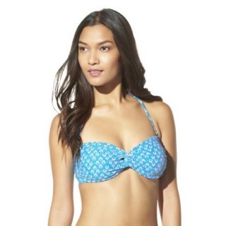 Mossimo Womens Mix and Match Printed Bandeau Swim Top  Cool Blue S