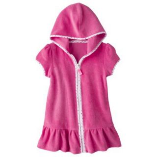 Circo Infant Toddler Girls Hooded Cover Up Dress   Pink 18 M