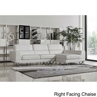 Dg Casa Drake White Sectional Sofa