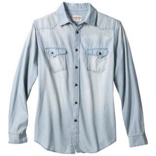 Mossimo Supply Co. Mens Long Sleeve Denim Shirt   Light Indigo XXL