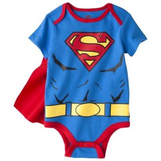 Superman Newborn Boys Caped Bodysuit   Blue 6 9 M