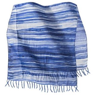 Merona Stripe Fashion Scarf   Blue