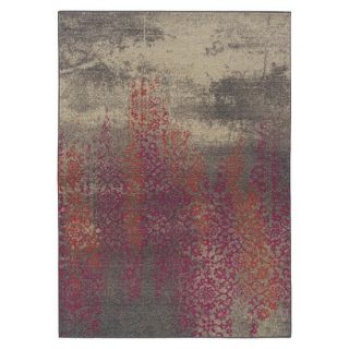 Climbing Floral Area Rug   Gray/Pink (710x1010)