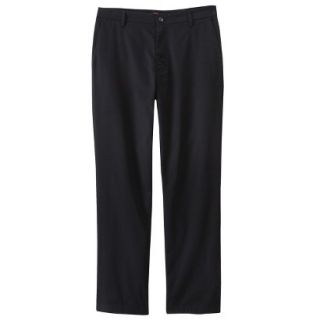 Merona Mens Ultimate Flat Front Pants   Black Tie 38x30