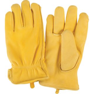 Insulated Deerskin Driving Gloves   Tan, Large, 100 Grams Thinsulate, Model 30 